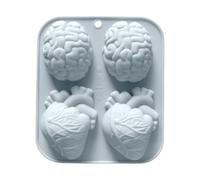 Heart Cake Mold, Silicone Dessert Mold, Resin Soap Molds, Realistic Design, Flexible Form, Self-Build Crafts, Baking Tool for Chocolate Wax Cement Jelly Projects, 6.4x5.1x1.3 Inches