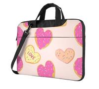 Heart Cake Sac pour ordinateur portable de 15,6", housse de protection antichoc pour ordinateur portable de 15,6", motif donut rose, pour homme et femme, multicolore, 13 inch