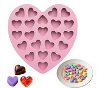 Heart Candy Mold, 22-Cavity Non Stick Silicone, Decorative Baking Tool, Multi-Purpose Kitchen Accessory, Suitable for Valentine’s Day Wedding Mother’s Day Home Baking Snacks Gummies Cupcake Fudge