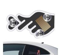 Heart Car Light,Suction Cup Wireless Romantic Lamp,Gesture Design Solar LED Car Light with Vibration Sensor | for Women Men Triangle Window Decor