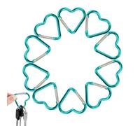 Heart Carabiner Hook Clip - Heavy Duty Carabiner Keychain Aluminum Alloy Fixing Tool | Travel Walking Accessory, Mountaineering Hiking Gear, Fishing Outdoor Organizer for Bags Keys Belts
