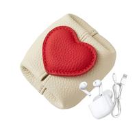 Heart Coin Purse - Cuir Artificiel 8 x 8 x 3,5 cm, Poche Taille, Petit Changement | Design Compact, léger, Stylish for Mother, Girlfriend, Teen, Keys, Cards, Lipsticks, Paper Money, Creamy,