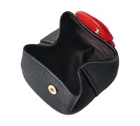 Heart Coin Purse - Cuir artificiel 8 x 8 x 3,5 cm, poche taille, petit changement | Design compact, léger, stylish for Mother, Girlfriend, Teen, Keys, Cards, Lipsticks, Paper Money, Noir ,