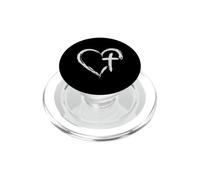 Heart Cross Christian Faith Jesus Love Religious PopSockets PopGrip pour MagSafe
