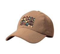 Heart Crush Flower Casquette de baseball en velours côtelé, même style pour homme et femme, un bon choix pour photographie de voyage kaki