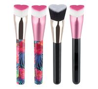 Heart Designs Pinceau à poudre et anti-cernes avec poils doux Pinceau cosmétique professionnel pour les amateurs de maquillage