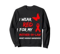 Heart Disease I Wear Red for My Mother-in-Law Ribbon Sweatshirt