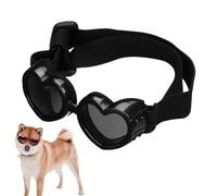 Heart Dogs-Sunglasses Lunettes de soleil avec cœur de chien | Lunettes de soleil pour chiens, protection des yeux avec sangles réglables pour les voyages en plein air
