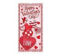 Heart Door Cover - Valentines Day Themed Decoration, Large 35.4x70.8inch Door Sign with Festive Red Heart Design for Indoor or Outdoor Use, Premium Material with Convenient Setup