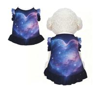 Heart Galaxy M Vêtements pour petits chiens - Tenue d'été mignonne pour chiot, doux et respirant