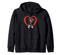 Heart German Shorthaired Pointer Glasses Dog GSP Sweat à Capuche