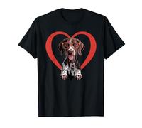 Heart German Shorthaired Pointer Glasses Dog GSP T-Shirt