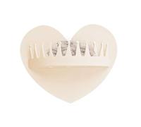 Heart Hair Catcher Wall - Shower Hair Collection Tool, Wall Mounted Catcher for Showers, Suction Cup Tool, Bathroom Supply Item with Flexible Silicone Teeth, Drain Protection Device for Trapping