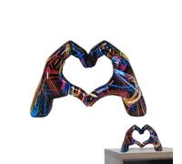 Heart Hands Sculpture, Graffti Love Gesture, Pop Art Figurine, Home Decor