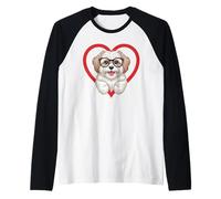 Heart Havanese Glasses Havaneses Manche Raglan