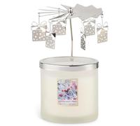 HEART & HOME - Bougie Parfumée à Base de Cire de Soja pour la Maison - Coffret Cadeau Ellipse 2 mèches Baies d’hiver et Carrousel - Combustion 40h - Cadeau Noël, Décoration et Parfum pour la Maison