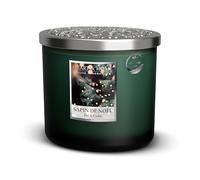 HEART & HOME - Bougie Parfumée à Base de Cire Naturelle de Soja pour la Maison - Ellipse 2 mèches Sapin de Noël - Durée de combustion 40h - Cadeau, Décoration et Parfum pour la Maison - Pot en verre