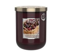 HEART & HOME - Bougie parfumée à base de cire naturelle de soja pour la maison - Grande jarre Cerise noire gourmande - Durée de combustion 75h - Cadeau, décoration et parfum pour la maison