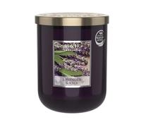 HEART & HOME - Bougie parfumée à base de cire naturelle de soja pour la maison - Grande jarre Lavande et Sauge - Durée de combustion 75h - Cadeau, décoration et parfum pour la maison - pot en verre