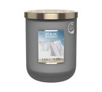 HEART & HOME - Bougie parfumée à base de cire naturelle de soja pour la maison - Grande jarre Linge Frais - Durée de combustion 75h - Cadeau, décoration et parfum pour la maison - pot en verre