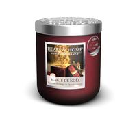 HEART & HOME - Bougie Parfumée à Base de Cire Naturelle de Soja pour la Maison - Petite jarre Magie de Noël - Durée de combustion 30h - Cadeau, Décoration et Parfum pour la Maison - Pot en verre