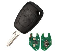 Heart Horse 2 Bouton Coque Clé de Voiture Télécommande pour Renault Kangoo Trafic 2 Master Opel Vauxhall Vivaro Movano 433Mhz Clé à Distance de Voiture avec Puce ID46/PCF7946 (Lame VAC102)