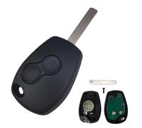 Heart Horse 2 Boutons Coque e Voiture Télécommande, FSK 433MHz Télécommande Coque de Clé Rechange pour Symbol Twingo Trafic Dacia Duster 0pel VivaroTelecommande avec 4A Chip VA2 Lame