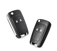 Heart Horse 2 PCS 2 Boutons Télécommande Porte-clés de Voiture Fob de Remplacement Compatible avec Vauxhall Opel Bu-i-CK Astra Insignia Vectra Zafira Meriva Mokka Key Shell (avec Lame)