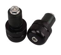 Heart Horse 2pcs 22 mm (7/8") Embout de guidon de moto Anti Vibration Poignée Bar Fin Plug Grip Ends Caps CNC aluminium moto bouchon de guidon pour moto scooter vélo stree bike pit bike (Noir)