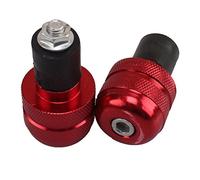 Heart Horse 2pcs 22 mm (7/8") Embout de guidon de moto, CNC aluminium bouchons moto guidon, Extrémités de Guidon de Moto capuchons de guidon pour moto scooter vélo stree bike pit bike (Rouge)