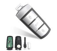 Heart Horse 3-Boutons Coque de clé Télécommande VW Passat Clé de Voiture 433MHZ Puce ID48 pour 3C0959752BA Coque Clé VW Passat B6, VW Magotan CC, VW Passat B7, B6,3C, B7, VW Sharan