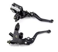Heart Horse 7/8" 22mm Levier de frein Moto, Universel kit levier d'embrayage de frein moto, levier frein avant maître-cylindre réservoir levier pour 50/90/110/125cc Pit Dirt Bike Motos Scooters