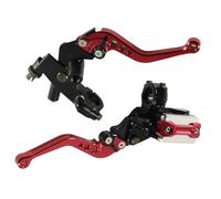 Heart Horse 7/8" 22mm Leviers de maître-Cylindre de Frein avant Moto, Universel Leviers d'embrayage de frein, levier de frein moto guidon pour Pit Dirt Bike Moto Cross 50cc 110cc 125cc Scooter (rouge)