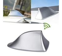 Heart Horse Antenne de Voiture Universelle en Forme d’aileron de Requin - Antenne Radio FM/AM avec Base adhésive étanche pour Auto SUV Camion Van (Argent)