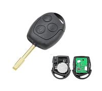 Heart Horse Clé de Rechange télécommande pour F-ord Mondeo Focus Fiesta KA, 3 Boutons Boîtier/Coque de Clé Télécommande avec 433 MHz 4D60 Chip pour Fiesta Clef télécommande, Coque de Clé Mondeo
