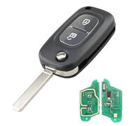 Heart Horse Clé de Remplacement Télécommande pour Clio 3 Kangoo Master Modus Twingo Boitier Clef Telecommande de 2 Boutons avec 433Mhz PCF7961A Chip, Cle Clio 3, Coque clé Clio 3,Twingo Boîtier Clef