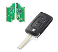 Heart Horse Clé Peugeot Partner 308 télécommande 2 Boutons avec Lame VA2 Pliable pour Peugeot 107 207 307 308 407 607 Citroen C2 C3 C4 C5 C6 C8 CE0536 433MHz Puce ID46 PCF7961