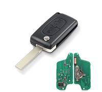 Heart Horse Clé télécommande pour Voiture 2 Boutons 433 MHz ID46 Puce HU83 Lame pour Peugeot 207 307 3008 308 408 Citroën C1 C2 C3 CE0523 Pliable Clé à Distance de Voiture (Modulation Ask)