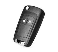 Heart Horse Coque de clé de Voiture à 2 Boutons Coque Clé pour Compatible avec Opel Bu-ick Astra J Insignia A Meriva B Zafira C Mokka Chev-rolet Orlando Aveo - (avec Lame) 1 pièce.