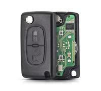 Heart Horse Coque de clé Peugeot 308 Partner télécommande 2 Boutons Compatible Peugeot 207 307 308 407 607 Citroën C2 C3 C4 C5 C6 CE0523 433MHz Télécommande Puce ID46 (Signal Ask, Lame VA2, PCF7941)