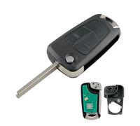 Heart Horse Coque de Clé Télécommande de Voiture 2 Boutons pour Opel Vauxhall Corsa Astra H Zafira B Clé à Distance de Voiture Rechange avec 433Mhz ID46 Puce, Batterie et Lame (PCF7941,Valeo Système)