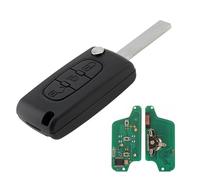 Heart Horse FSK 433MHz Clé de Rechange télécommande pour Peugeot 207 307 407 Citr0en C2 C3 C4 C5, 3 Boutons Pliable Boîtier/Coque de Clé Télécommande avec PCF7941 Chip, 307 Clef télécommande (CE0523)