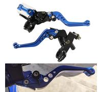 Heart Horse Levier de frein de Moto, 7/8" 22mm Moto frein Leviers d'embrayage de Maître-cylindre réservoir Levier de frein pour Pit Dirt Bike Motos Scooters Kawasaki (bleu)