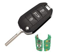 Heart Horse Peugeot Coque de Clé Télécommande 3 Boutons AVCE 434MHz 4A Puce, Complète Clé HU83 Lame pour Peugeot 208 2008 308 3008 508 5008 Citroen C3 C4 Berlingo Boitier Clef à Distance de Voiture