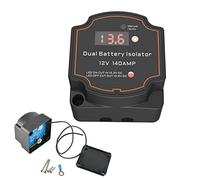 Heart Horse Relais De Charge Divisé, 12 V 140 A Double Isolateur De Batterie Intelligent,Relais Sensible à La Tension VSR Avec éCran Led, Affichage De La Tension Pour SUV、RV、ATV、UTV、Bateau