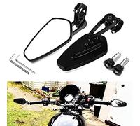 Heart Horse Rétroviseur Moto, Lot de 2 Rétroviseurs Embout de Guidon Universel 7/8" 22mm pour Retro Moto Kawasaki Suzuki Scooter Croiseur ATV HD Rétroviseurs Latéraux et Accessoires de Moto (Blanc)