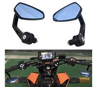 Heart Horse Rétroviseurs Moto,7/8" 22mm Retroviseur Moto Embout de Guidon, Anti-Glare Moto Rétroviseurs Latéraux, Retro Retroviseur de moto guidon pour Scooter Yamaha Z750 Z1000 MT03 MT09 FZ1 FZ6