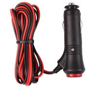 Heart Horse Universel Prise Allume Cigare avec Bouton de Commutation Intégré pour Voiture, Moto, Camion, avec Fusible 5A,12V 24V Adaptateur Allume-Cigare Mâle (10 Pieds/ 3 M avec Voyant Lumineux)