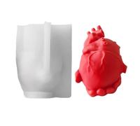 Heart humain, réaliste 3D, détails fins multi-médium utilise une conception flexible facile four à libérer en toute sécurité, artisanat pour les muffins topper de gâteau de topper en argile ciment cim
