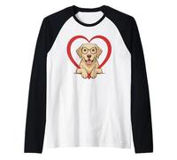 Heart Labrador Retriever Glasses Manche Raglan